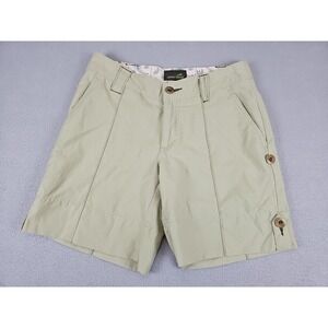 Horny‎ Toad Women's Size 2 Roll Tab Shorts Green Mid Rise Hiking Outdoors Nature